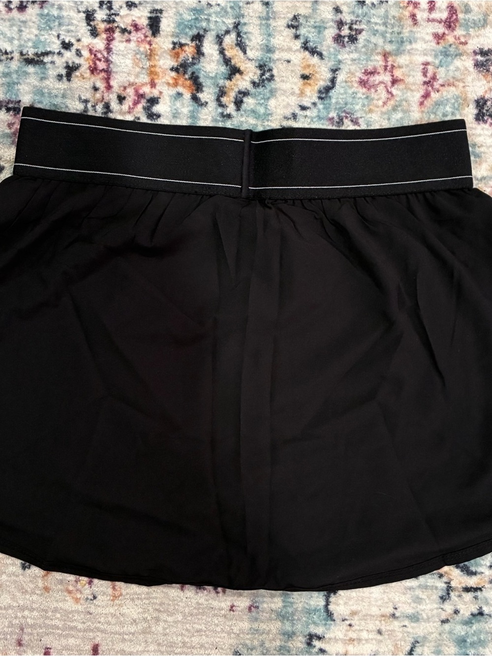 Alo Black Athletic Skort with Logo Waistband - Picture 2 of 2